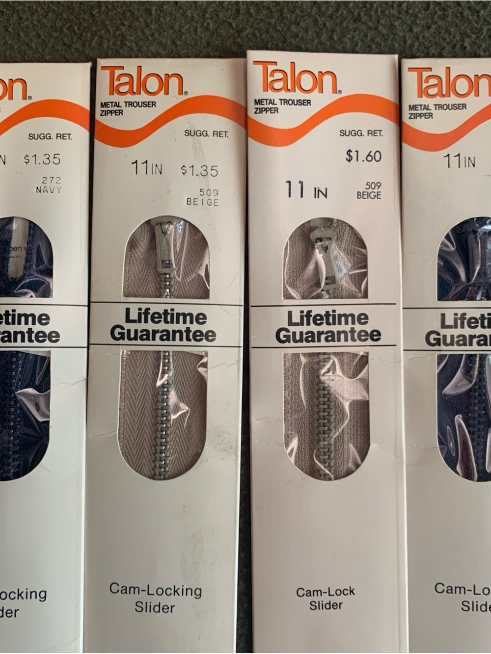 NWT Vintage Talon polyester and metal zippers. 11” to 22”. Set of 33 - Picture 3 of 14